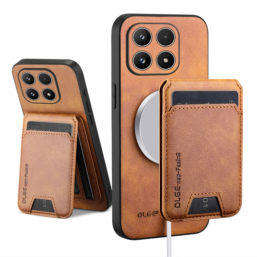 Leather Wallet Card Holder Phone Cover - Capa de Telefone com Porta-Cartões para