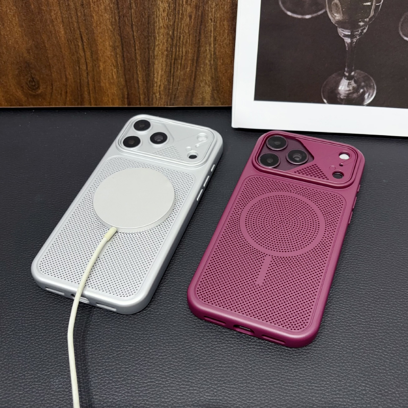 Matte Hard Pc Back Case - Capa de Telefone Magnética para Carregamento