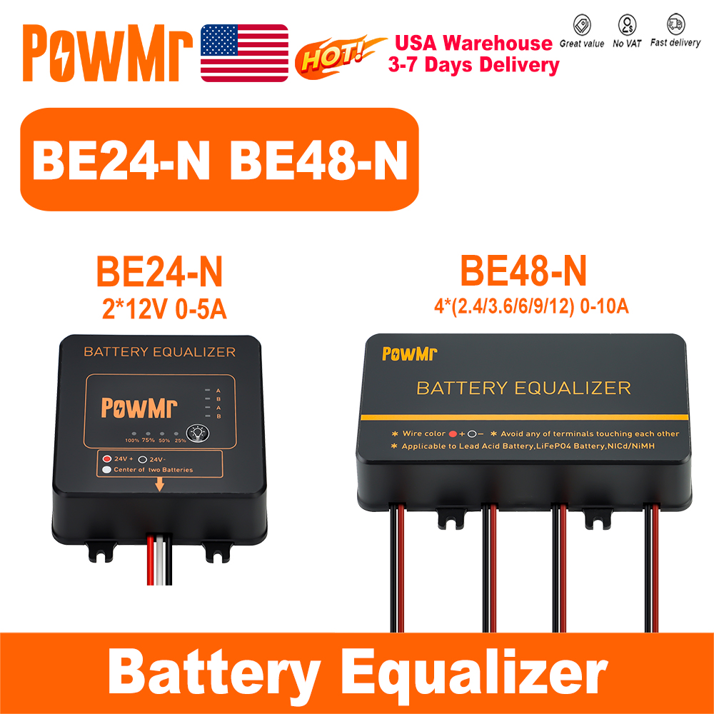 Power Banks - Equalizador de Bateria PowMr USA 24V