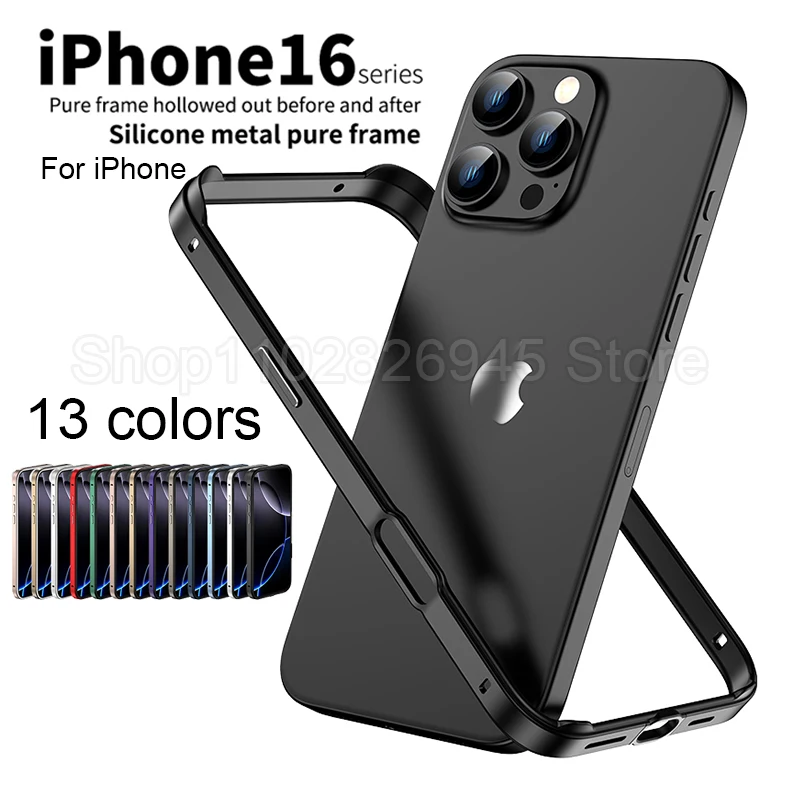 Metal Bumper Aluminum Frame Case - Capa de Telefone Híbrida com Estrutura