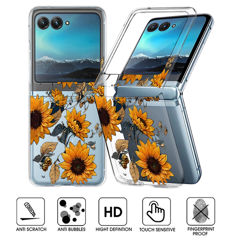 Clear Shockproof Bumper Case - Girassóis padrão claro caso de telefone