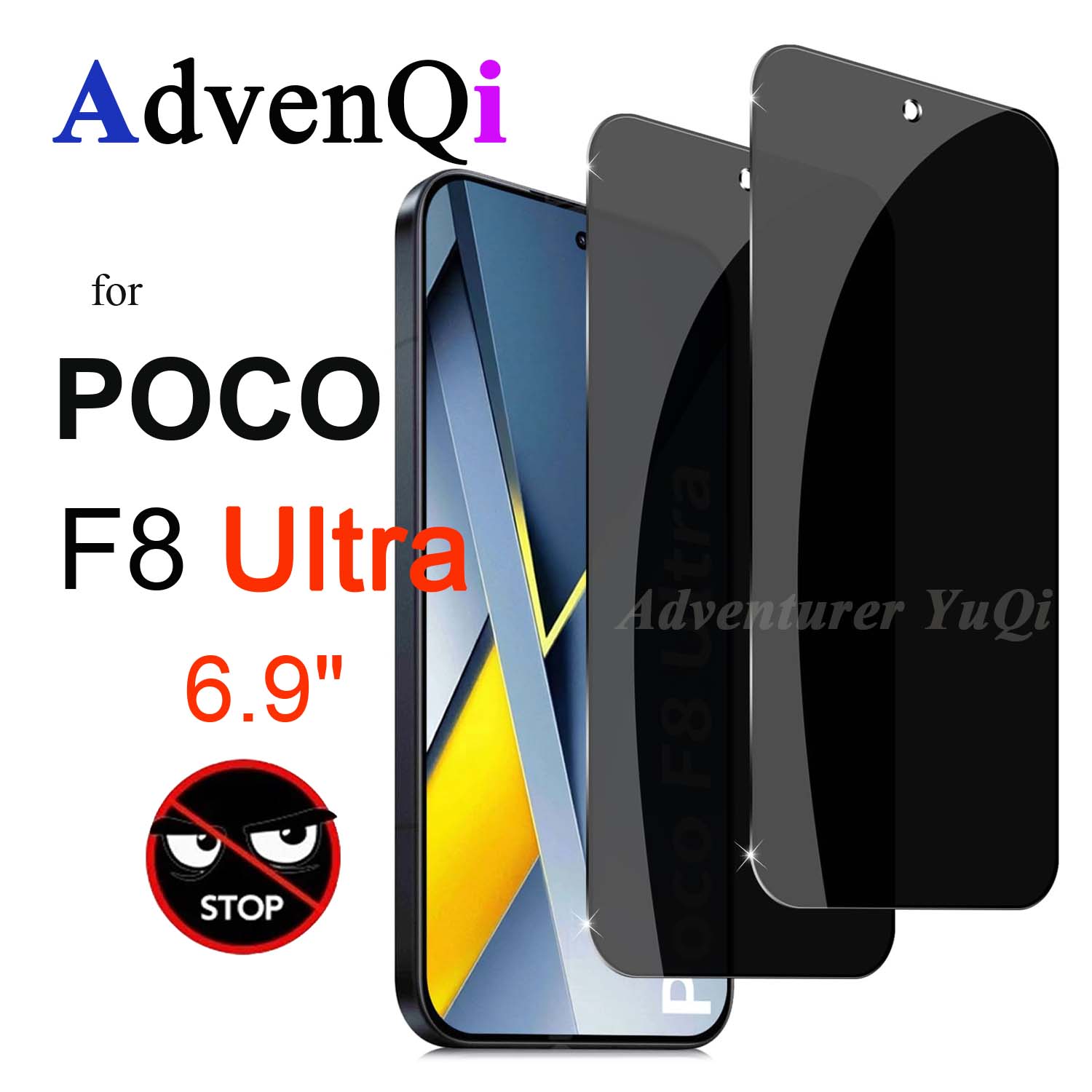 Anti Spy Privacy Glass Case - Protetor de Tela Anti-Espião para Xiaomi