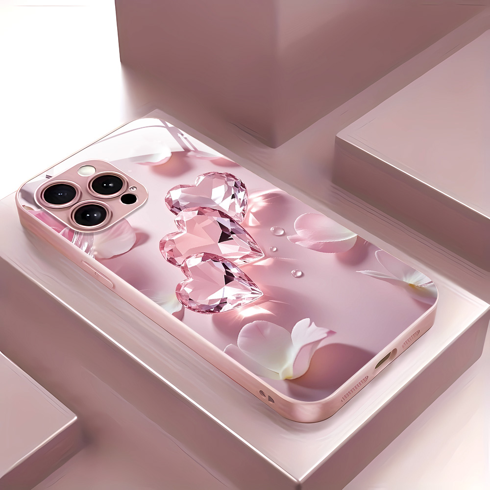 Screen Protectors - Capa de vidro temperado borboleta rosa
