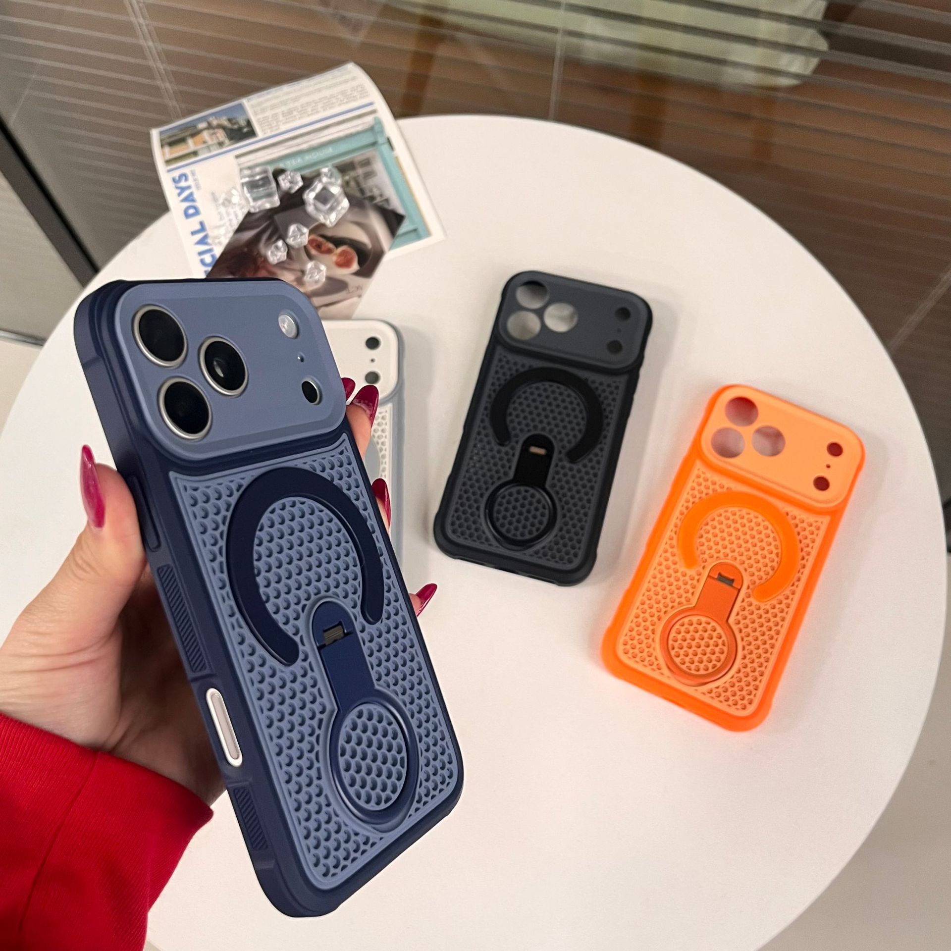 Heat Dissipation Mesh Breathable Case - 360 ° Capa de celular com