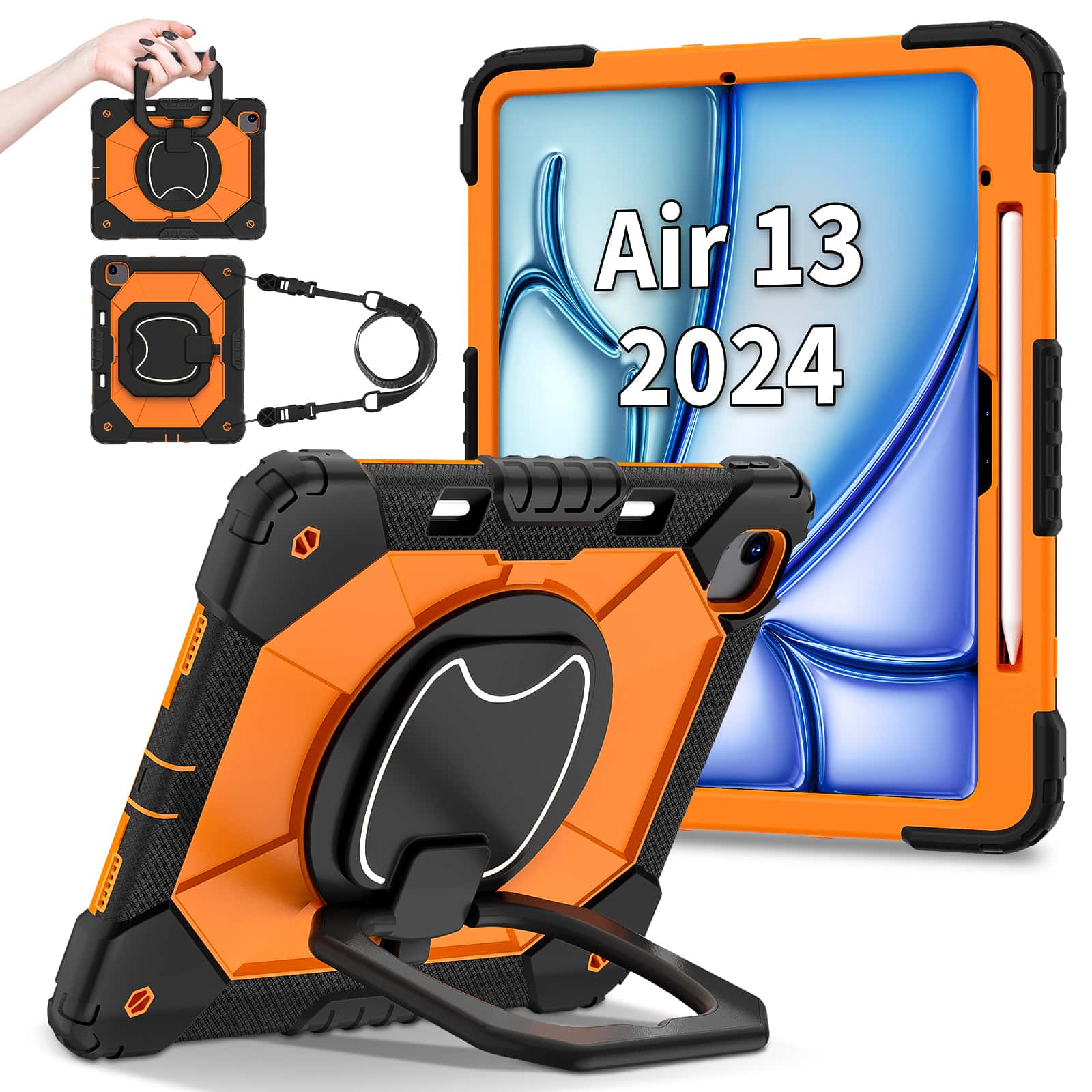 Heavy Duty 360 Full Body Protective Case - Capa para iPad Pro 13 M5