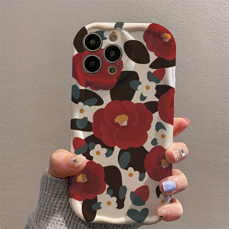 Vintage Floral Pattern Soft Case - Capa de Telefone com Padrão de