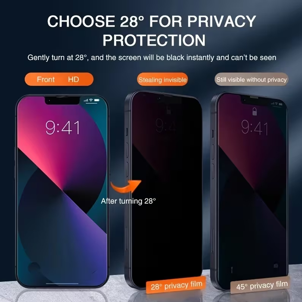 1-5PCS Vidro Temperado Anti-Es - Anti Peek Privacy Tempered Glass avaliação e preço