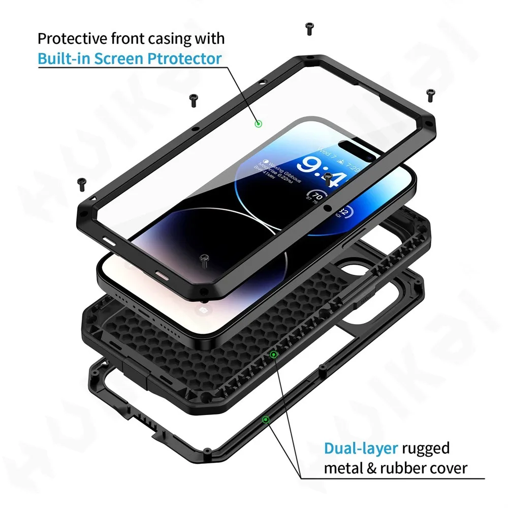 Capa para iphone 16e 15 14 13  - Heavy Duty 360 Full Body Protective Case avaliação e preço