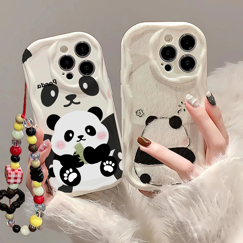 Panda bonito pulseira de pulso - Cute Cartoon Wrist Strap Silicone Case avaliação e preço