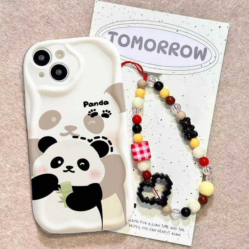 Panda bonito pulseira de pulso - Cute Cartoon Wrist Strap Silicone Case avaliação e preço