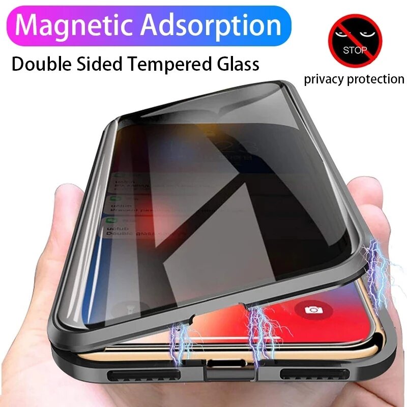 Capa de Telefone Magnética de  - Anti Spy Privacy Glass Case avaliação e preço