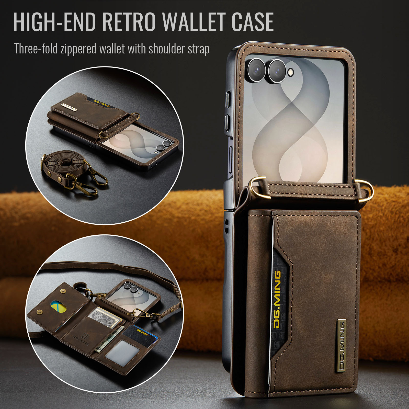 Capa de Couro para Telefone co - Leather Wallet Card Holder Phone Cover avaliação e preço