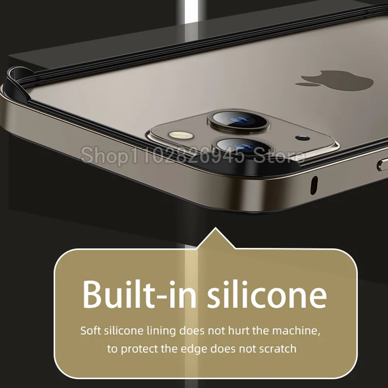 Capa de Telefone Híbrida com E - Metal Bumper Aluminum Frame Case avaliação e preço