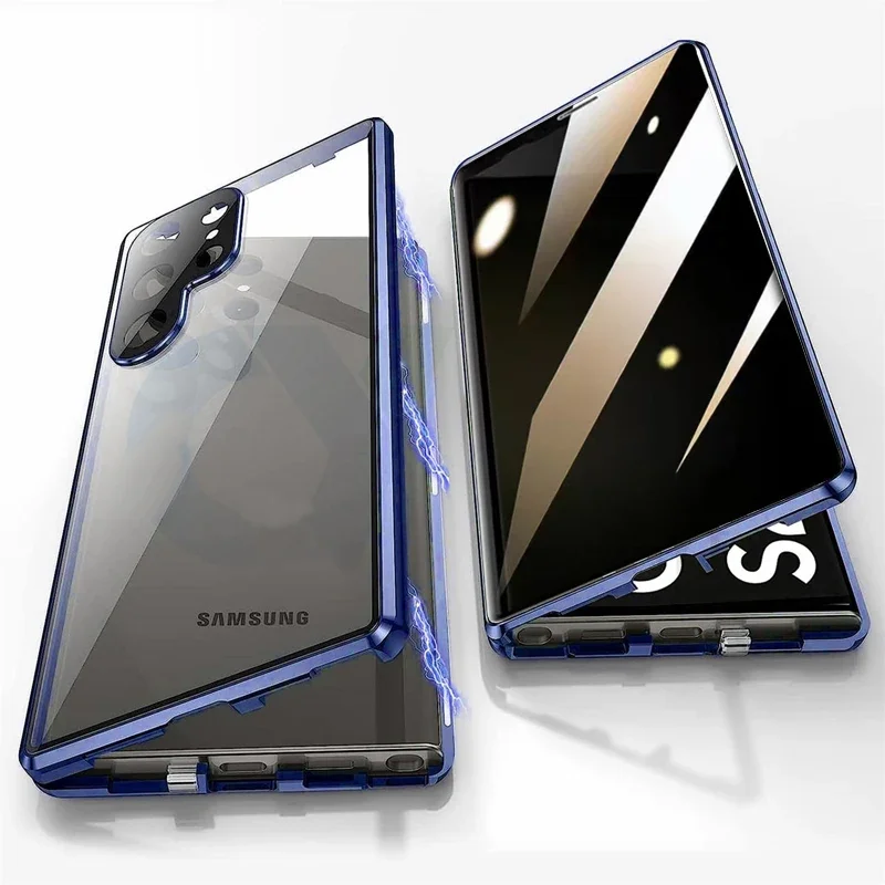 Capa de telefone de metal vidr - Anti Spy Privacy Glass Case avaliação e preço