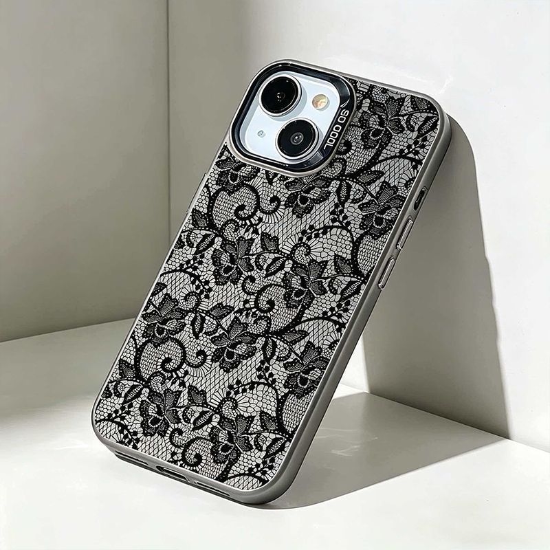 Capa de Telefone Vintage Preta - Vintage Floral Pattern Soft Case avaliação e preço