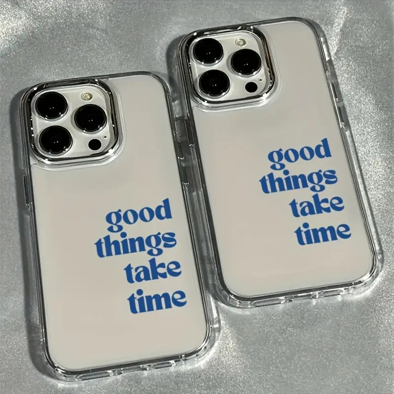 Good Things Take Time Capa Pro - Clear Shockproof Bumper Case avaliação e preço