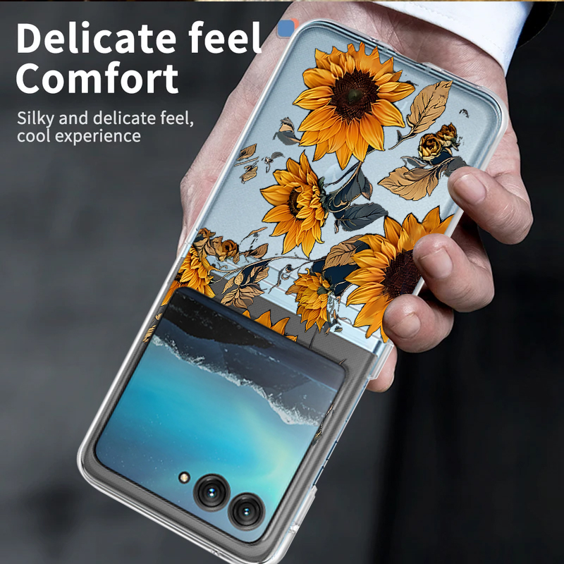 Girassóis padrão claro caso de - Clear Shockproof Bumper Case avaliação e preço