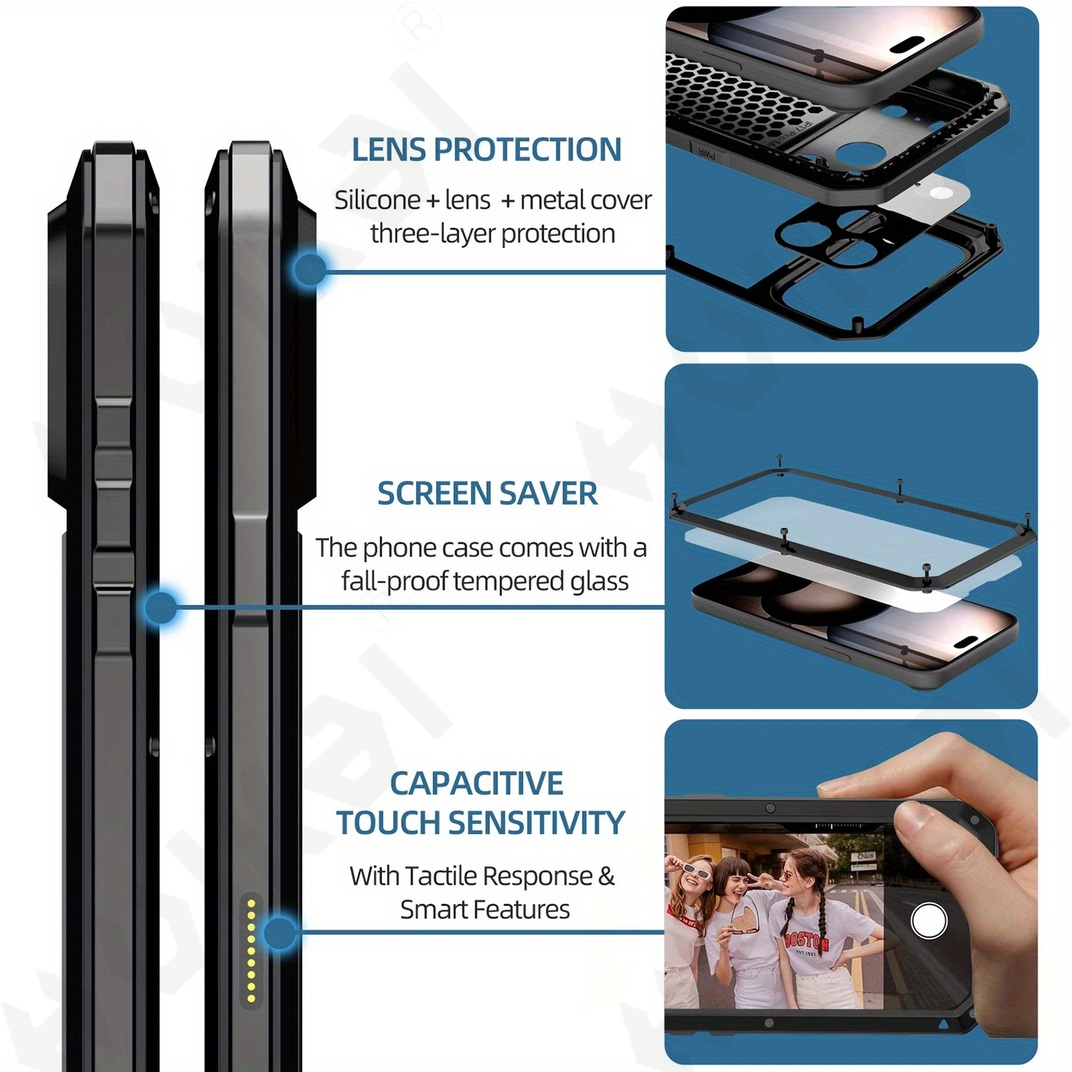 Capa adequada para iPhone 18 P - Heavy Duty 360 Full Body Protective Case avaliação e preço