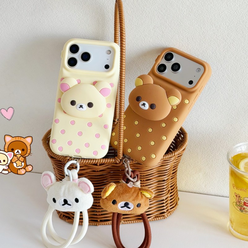 Capa de Silicone 3D Urso Rilak - Cute Cartoon Wrist Strap Silicone Case avaliação e preço