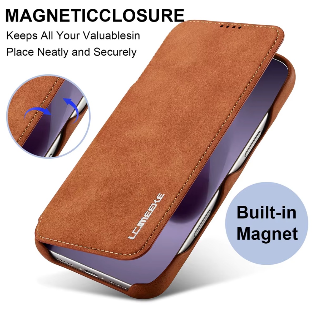 Carteira de couro magnética fl - Leather Wallet Card Holder Phone Cover avaliação e preço