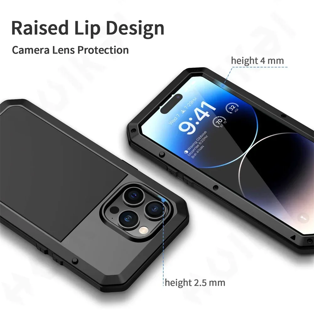 Capa para iphone 16 15 13 12 1 - Heavy Duty 360 Full Body Protective Case avaliação e preço
