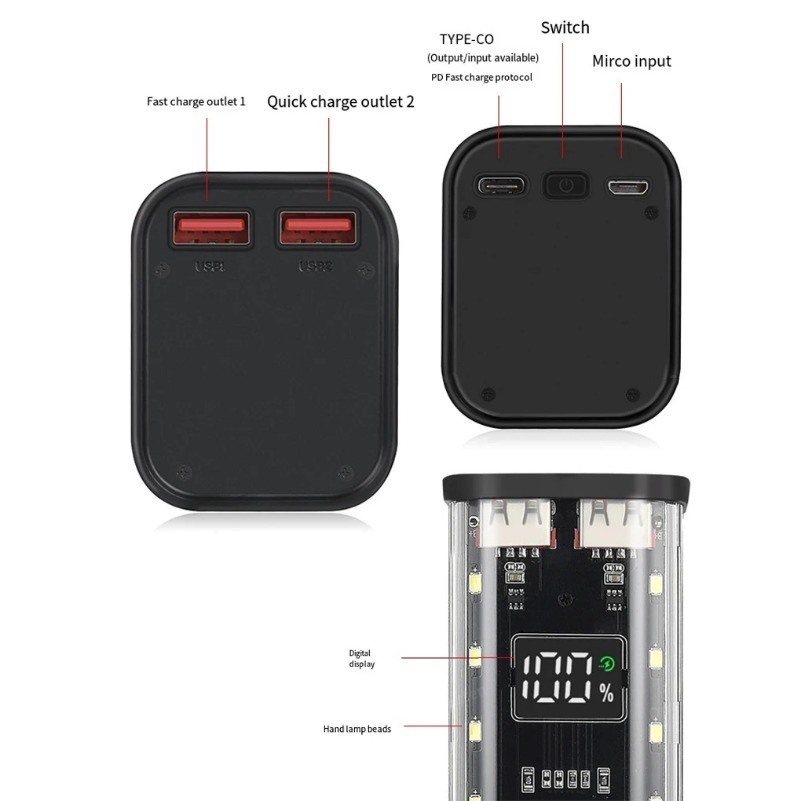 Capa para Power Bank 18650 com - Power Banks avaliação e preço