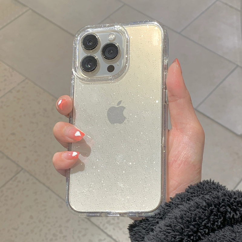 Transparente simples glitter c - Clear Shockproof Bumper Case avaliação e preço