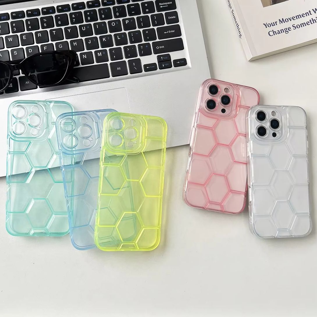 Favo de mel padrão de futebol  - Clear Shockproof Bumper Case avaliação e preço