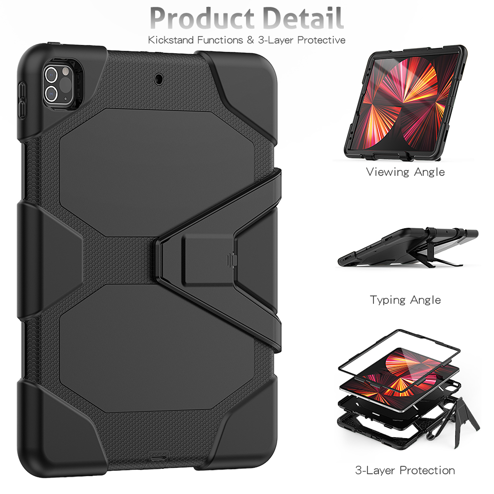 Resistente caso ipad para appl - Heavy Duty 360 Full Body Protective Case avaliação e preço