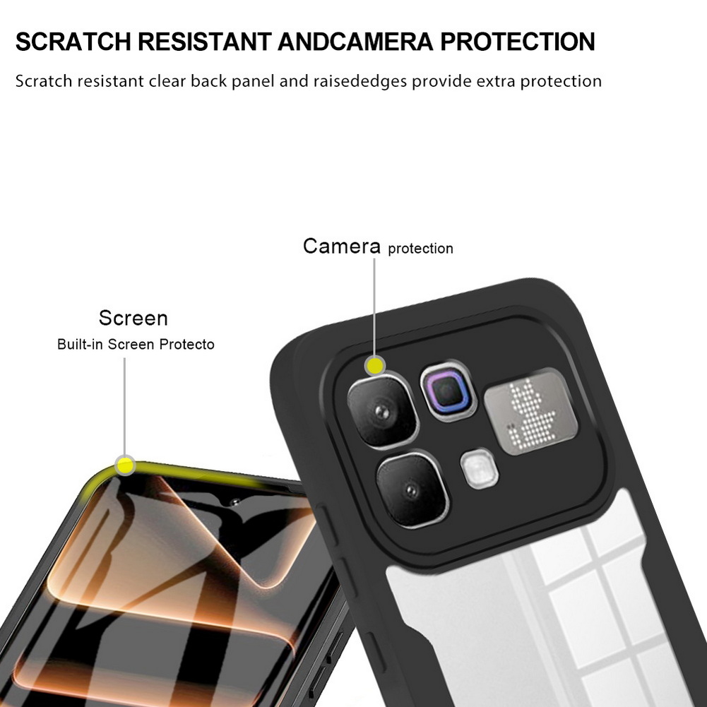 Luxuoso Transparente 360 °   C - Heavy Duty 360 Full Body Protective Case avaliação e preço