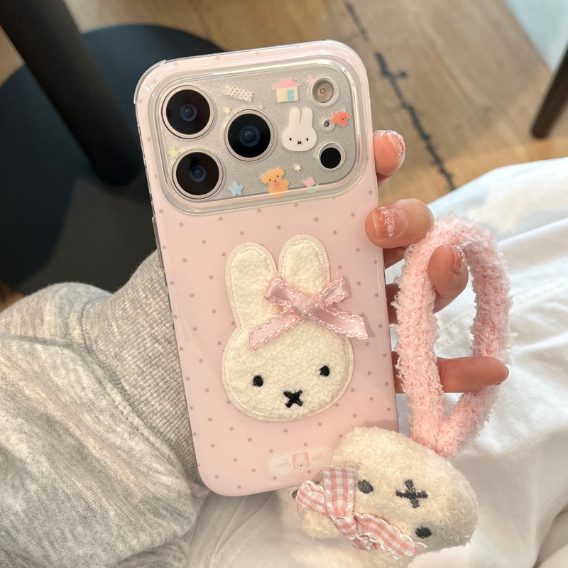 Capa de Telefone Kawaii Fofa c - Cute Cartoon Wrist Strap Silicone Case avaliação e preço