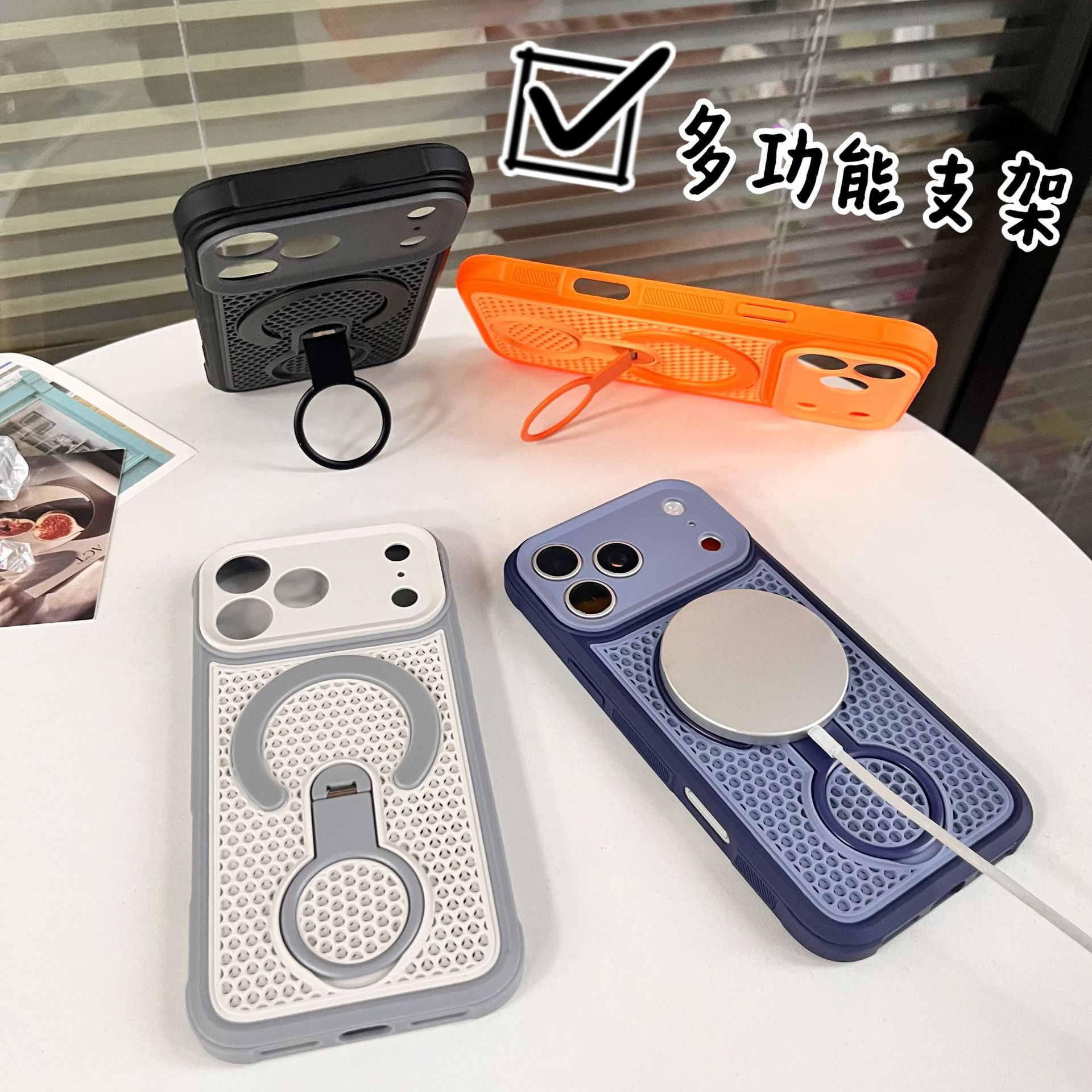 360 °   Capa de celular com su - Heat Dissipation Mesh Breathable Case avaliação e preço