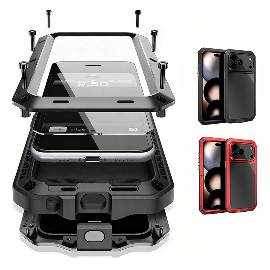Capa de Telefone em Metal Resi - Heavy Duty 360 Full Body Protective Case avaliação e preço