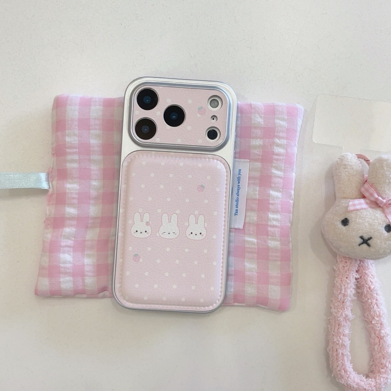 Capa de Telefone de Couro com  - Cute Cartoon Wrist Strap Silicone Case avaliação e preço